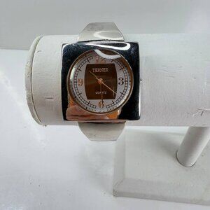 Tener Stainless Steel Quartz Bangle Watch – Silver Tone